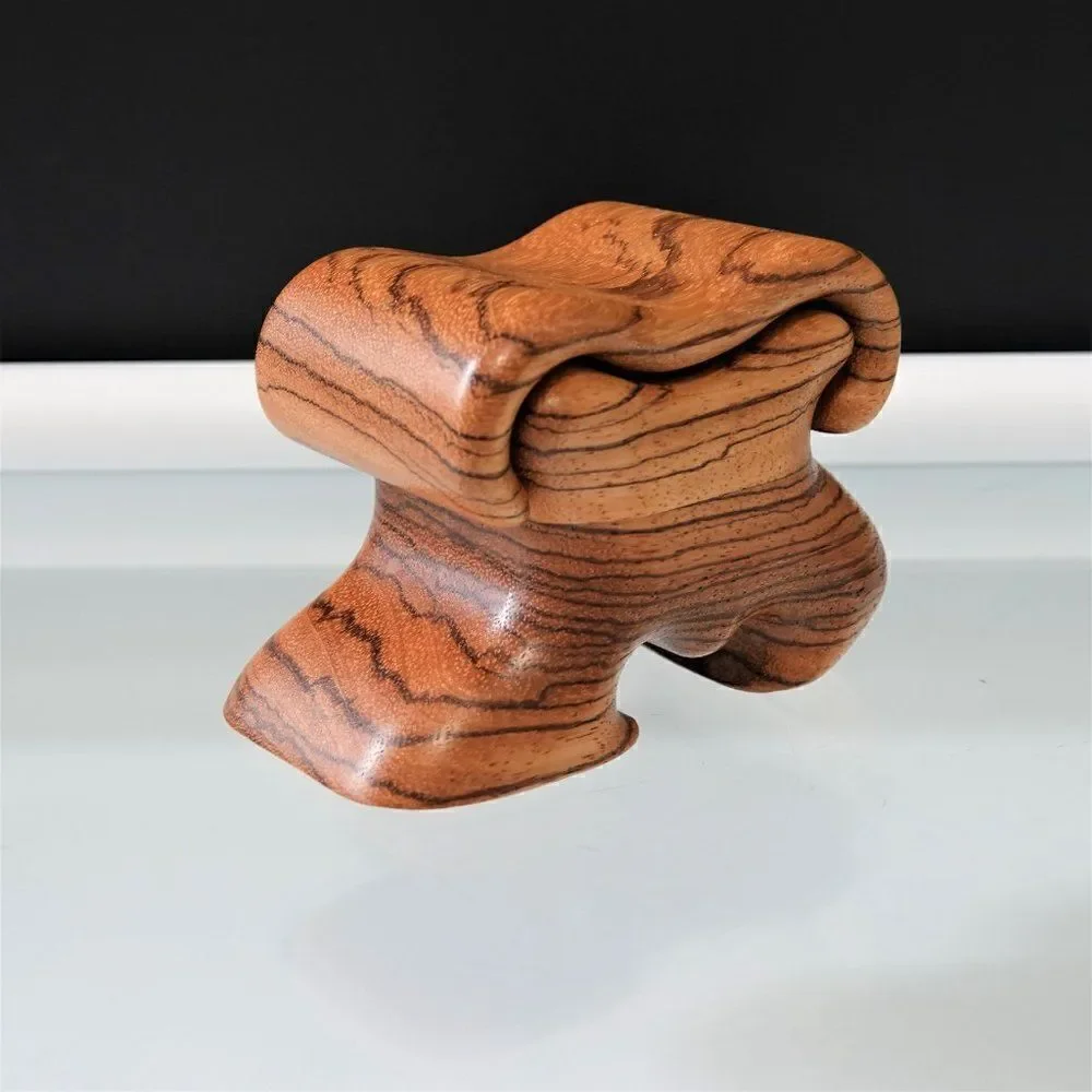 Fred Buss Zebrawood Shoe Shape Jewelry Box